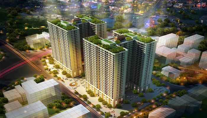 Hoa Binh Green Apartment Building in Da Nang