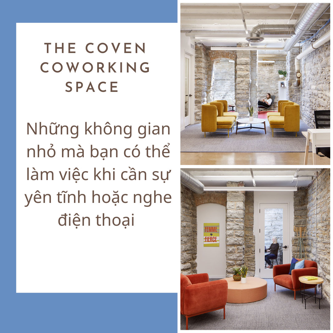 Khám phá nội thất văn phòng dành cho chị em The Coven Coworking Space